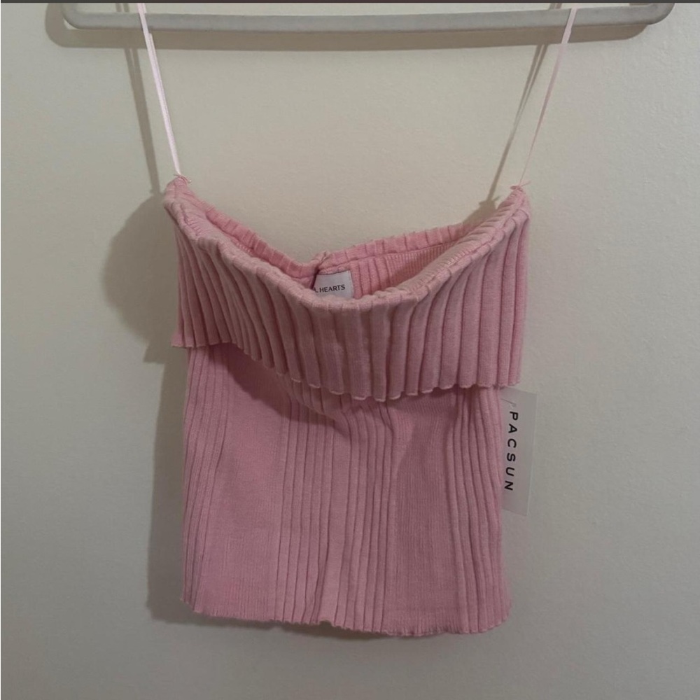 PINK KNIT PACSUN TUBE TOP SZ M. 🩰